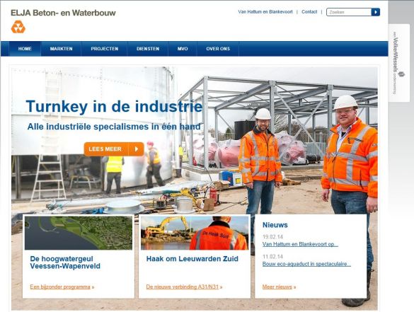 Vernieuwde website ELJA Beton- en Waterbouw