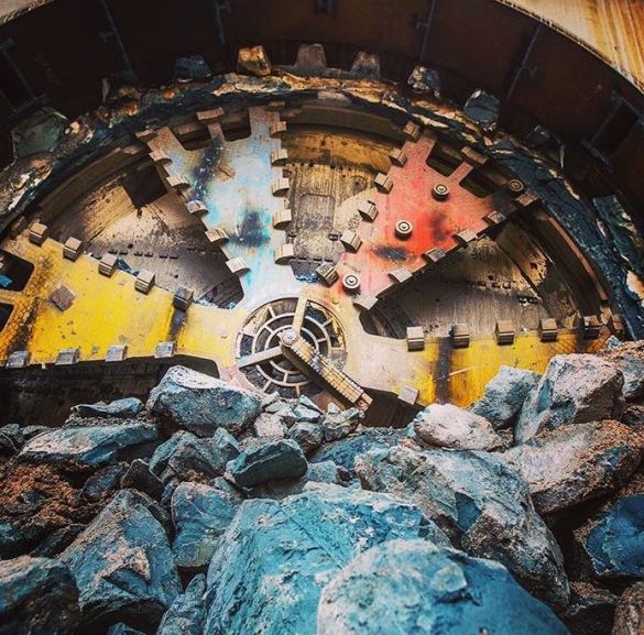 Tunnelboormachine breekt door - foto Frans Jansen