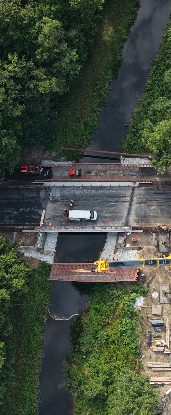 Vloedstegenbrug Haaksbergen Werkzaamheden