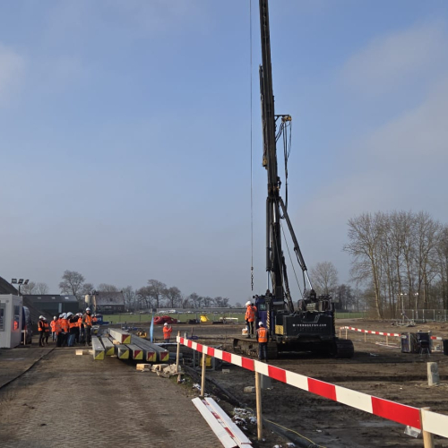 RWZI Wieringen - Eerste paal