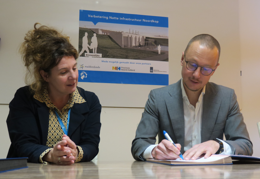 Tekenmoment - Start project Nieuwbouw Gemaal Oostoever