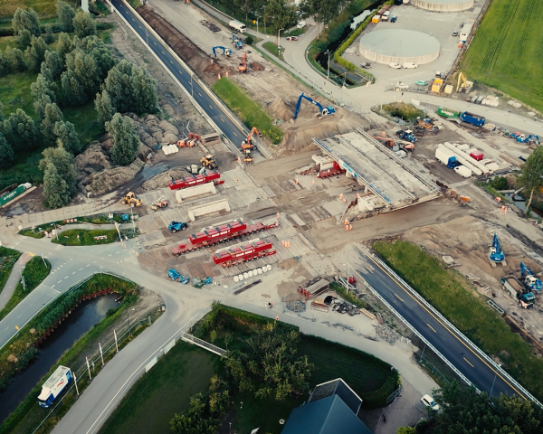 A44 Uitrijden Lisserwegviaduct