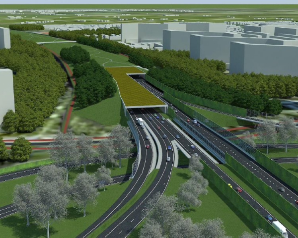 Impressie Zuidelijke tunnelmond, aansluiting Kethelplein.jpg